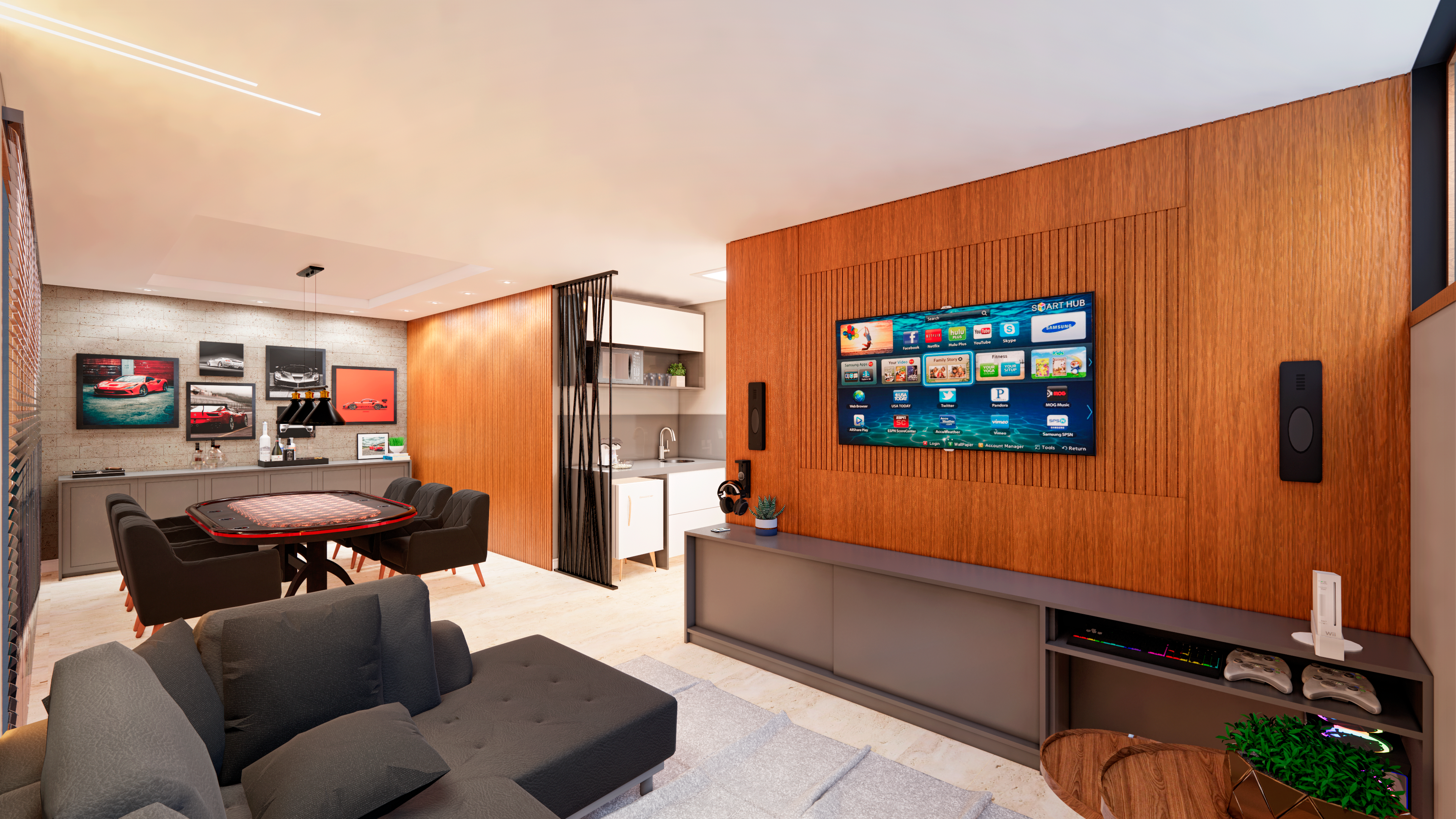 Design que Conecta: Ideias para Salas de Cinema, Jantar e Jogos