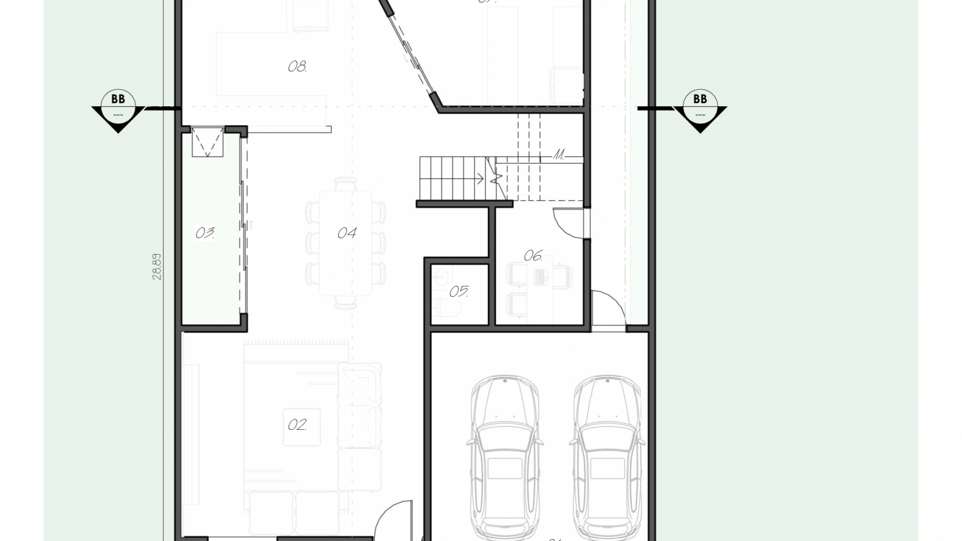 Planta de piso-Nível 1 - 0,00-1
